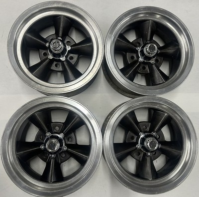 Vintage Torque Thrust Style Appliance 5 Spoke Mag Wheels 14x6 Chevy GM J20721