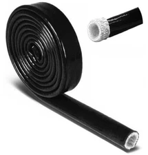 Insulation Heat Shielded Fire Thermo Armor Fire Sleeve 1" ID x 3.3FT Black