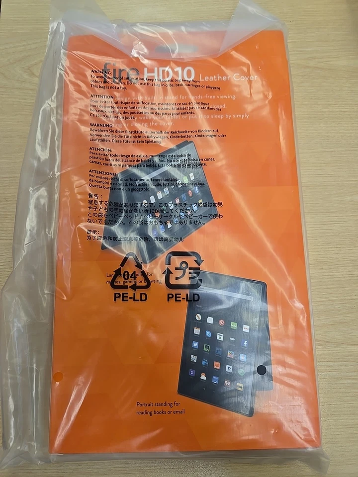 Amazon Fire HD 10 GREY Leather Cover Case Tablet 5th Generation - Image 2 of 4