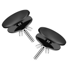 Joyangy 2-Pack Stainless Steel Sink Hole Cover, 2 Inch Kitchen 2pack Black