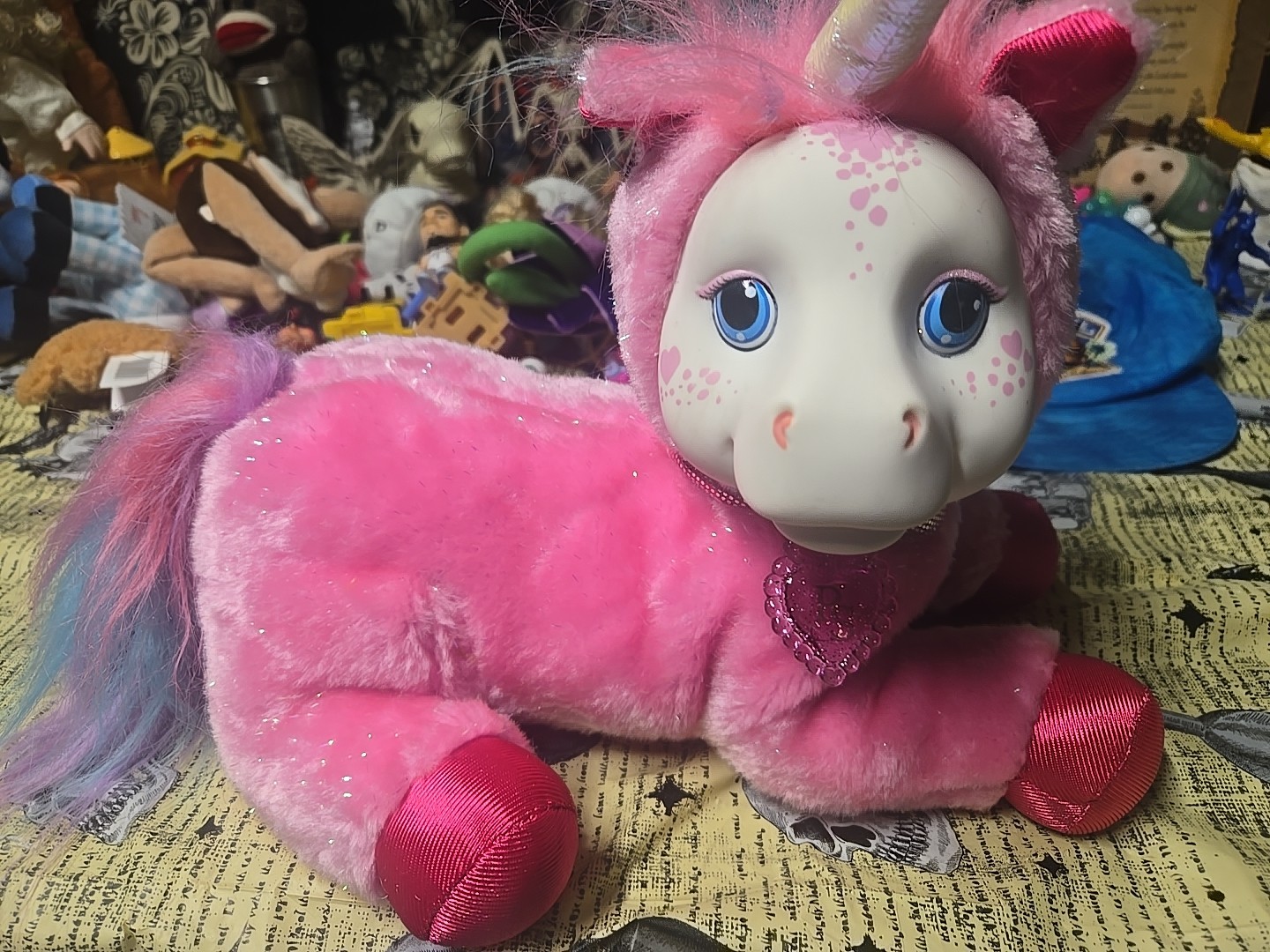 Unicorn Pony Surprise Plush Pink Stuffed Animal 3 Babies