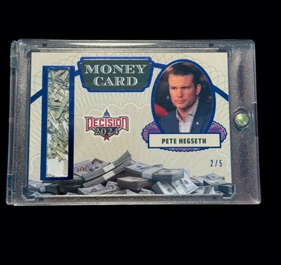 2024-25 Decision Update Pete Hegseth 2/5 Shredded Money Relic Card SECDEF