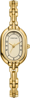 Analoge Damenarmbanduhr klein gold mit blauem zifferblatt wasserdicht quarz