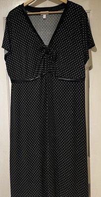 Women's Charter Club Black White Polka Dot Dress Short Sleeves Plus Size  24 | eBay