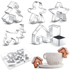 7 Pcs Christmas Mug Topper Cookie Cutters Mug Hugger Cookie Cutters over The ...