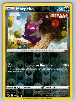 Morpeko 179/264 Reverse Holo Common Fusion Strike Pokemon NM - LP