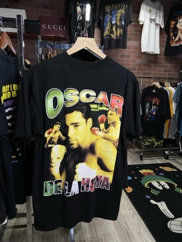 90’s Oscar De La Hoya Rap T-Shirt Rare Boxing Te Vintage vintage concert t-shirt, vintage, size L, single stitch, B+ condition