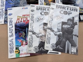 Sega Saturn 9 Manual Lot Panzer Dragoon II Zwei Virtua Cop Gungriffon Atlus