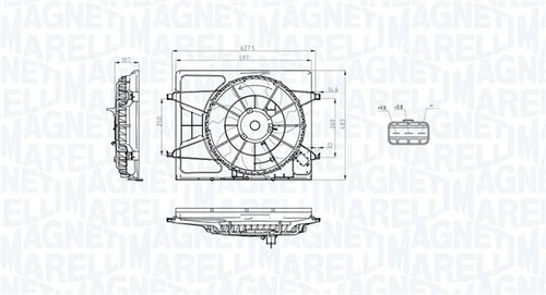 FAN RADIATOR 069422793010 FOR HYUNDAI G4FA 1.4L G4GC 2.0L G4FC 1.6L 4cyl AVANTE - Picture 2 of 9