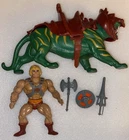He-Man and Battle Cat  Vintage Motu Figures Complete