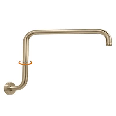 Phasat 16 Inches Shower Arm Extensions Shaped Shower Arm Flange304 Stainless