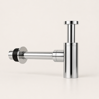 Luxeart Design Siphon Waschbecken Ablauf Geruchsverschluss Chrom