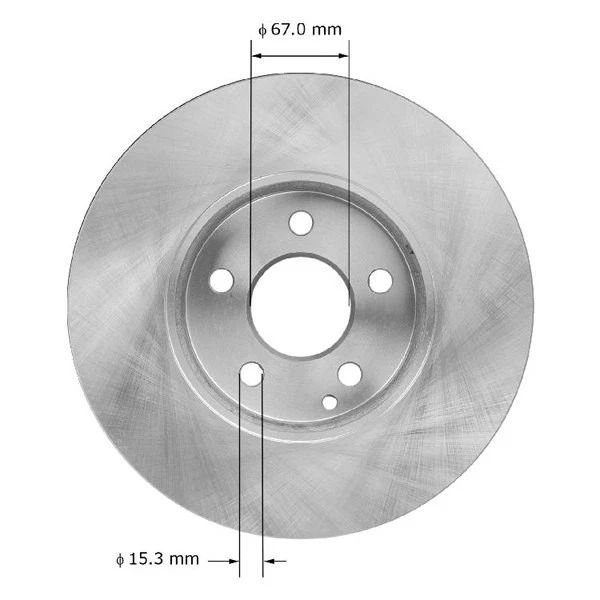 For Mercedes-Benz E300 08-09 Bendix Global Premium Vented Front Brake Rotor Foto 2 de 4