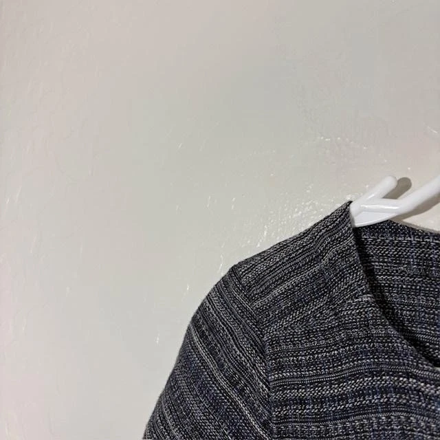 Vestido Eileen Fisher Mujer Pequeño Gris Lino Orgánico Cambio Mini Bolsillos Foto 2 de 4