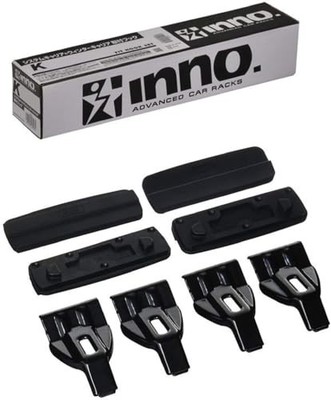 Carmate inno base carrier with vehicle-specific hooks. Compatible with Corolla