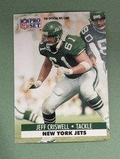 Jeff Criswell 1991 Pro Set New York Jets #245 BB879
