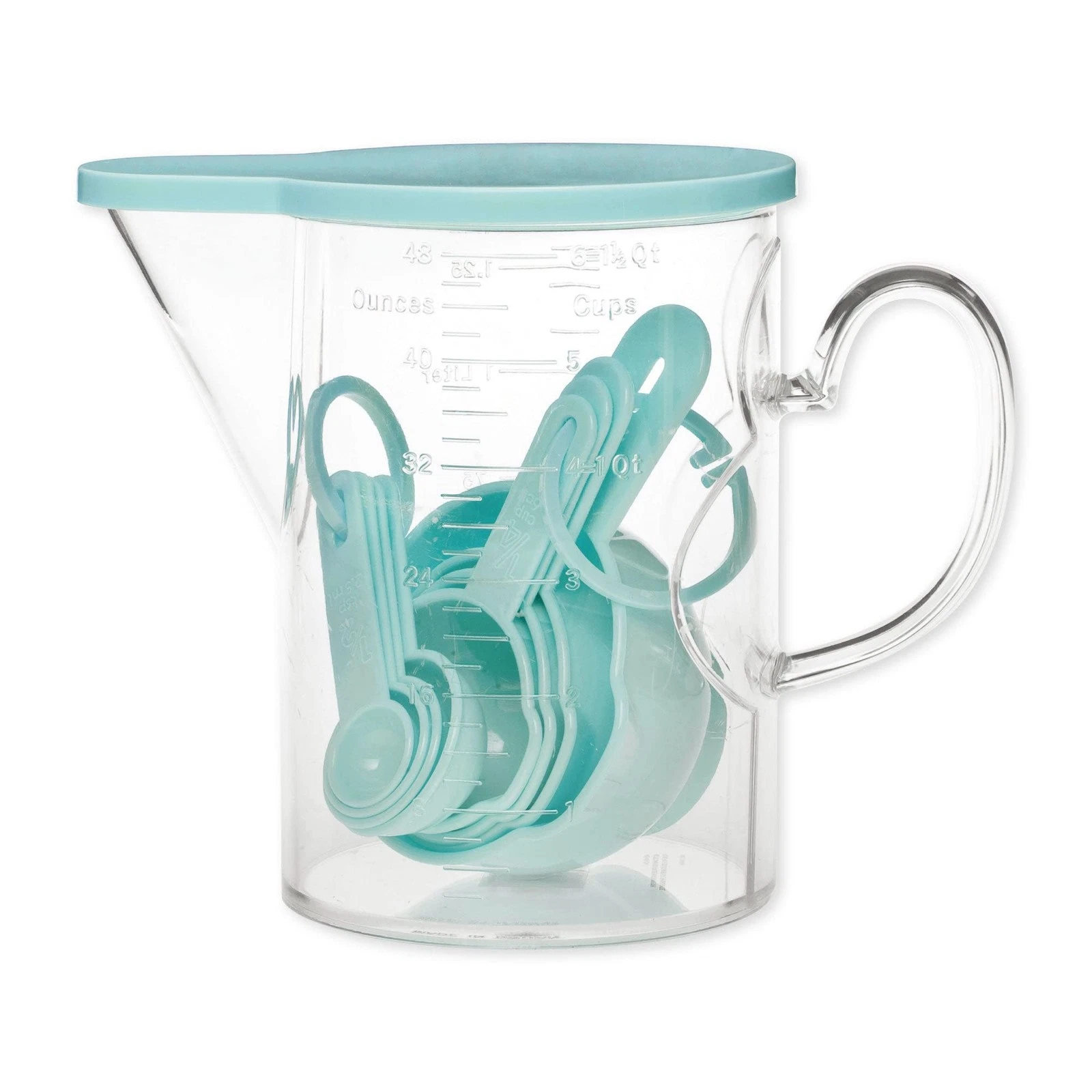 Measuring Cups and Measuring Spoons Set of 10 Pieces, Plastic Multi-Purpose H...