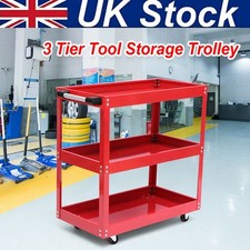 3 Tier Heavy Duty Workshop Garage Mechanic Trolley Service Tool Cart 200kg UK