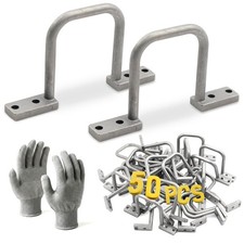 Aothotop 50 Pcs 2 Inch Aluminum D Ring Cable Management - Sliver
