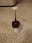 FEDERAL HOUSEWARES NUT/FOOD CHOPPER VINTAGE CLEAR/BROWN TWO CUP