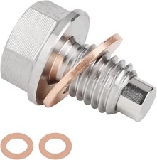 M12x1.75 Magnetic Oil Drain Plug in Stainless Steel with Neodymium Magnet for Va