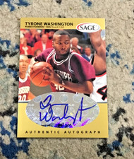 Tyrone Washington AUTOGRAPH CARD ROOKIE 80/200 Sage Gold Mississippi State