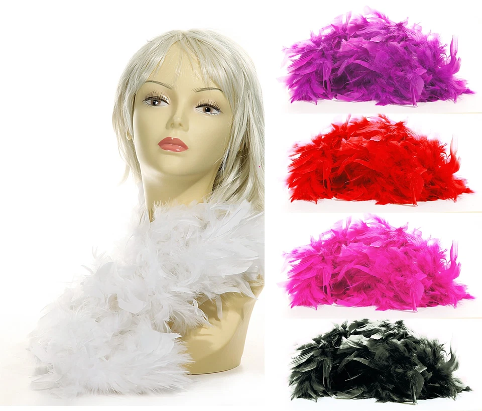 Federboa Feder Boa Samba Karneval Fasching Kostüm Deko Schal Party Feier 180 cm