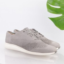 Cole Haan Women's ZeroGrand Sneaker Oxford Size 7.5 Laser Wingtip Gray Leather