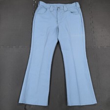 Vintage 70s Lee Stretch Pants Mens 35x28.5 Blue 42 Talon Zipper Made in USA