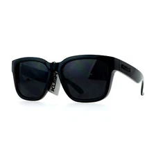 KUSH Sunglasses Designer Fashion Square Black Frame UV 400 Unisex