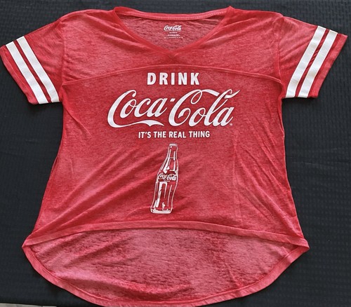 Coca-Cola Retro Women’s Lightweight High-Low Short Sleeve Shirt Size XXL (19)