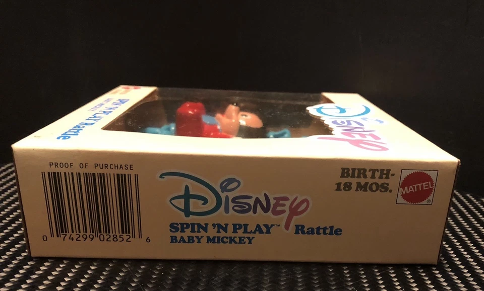 Vintage 1998 Disney Mickey Mouse Spin ‘N Play Azul Chocalho - Nascimento - 18MO NOS - Imagem 4 de 4