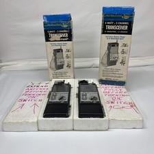 2 Midland 5-watt 3 Channel Transceivers Model 13-765 Parts or Repair Only VTG