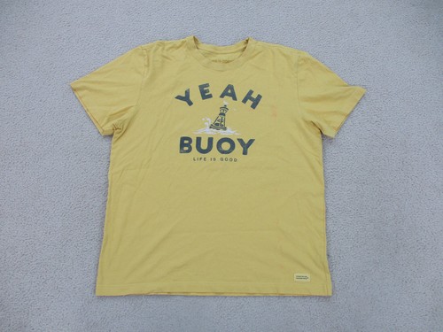 Life Is Good Shirt Adult Large Yellow 
