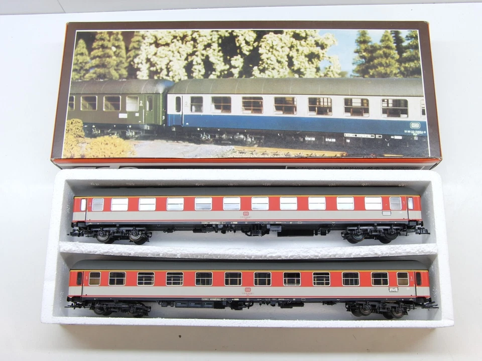 Ade H0 Personenwagen-Set 1.Kl., DB, -BELEUCHTET- DC, NEU in EVP, geprüft #37379