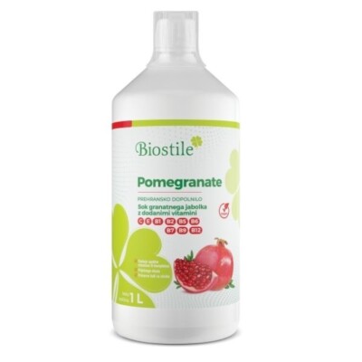 Biostile Pomegranate 1l with vitamins C, E, B, B1, B2, B5, B6, B7,B9 and B12