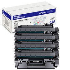 4 Pack CE505A Toner Compatible With HP 05A LaserJet P2035 P2055DN P2035N Printer