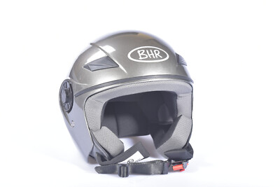 BHR 702 Motorradhelm Größe L Jethelm 59/60 Helm Roller Grau Titanio Demi-Jet