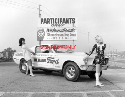 ''Dyno Don'' Nicholson 1968 ''Cobra Jet'' Ford Mustang Super Stocker PHOTO! #(6b)