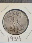 1934  LIBERTY WALKING HALF DOLLAR