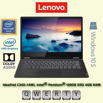 Lenovo IdeaPad C340 14'' FHD Display Intel  Pentium  128GB SSD 4GB RAM Touch