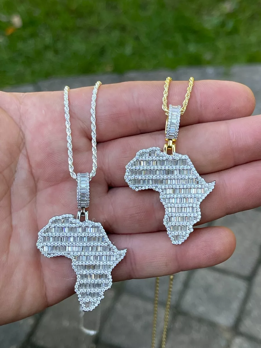 Iced out africa best sale pendant