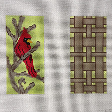 J Child cardinal eyeglass case handpainted needlepoint canvas EGC204