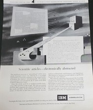 IBM Picture Magazine Ad Vintage 1958 Original Print Display Wall Art