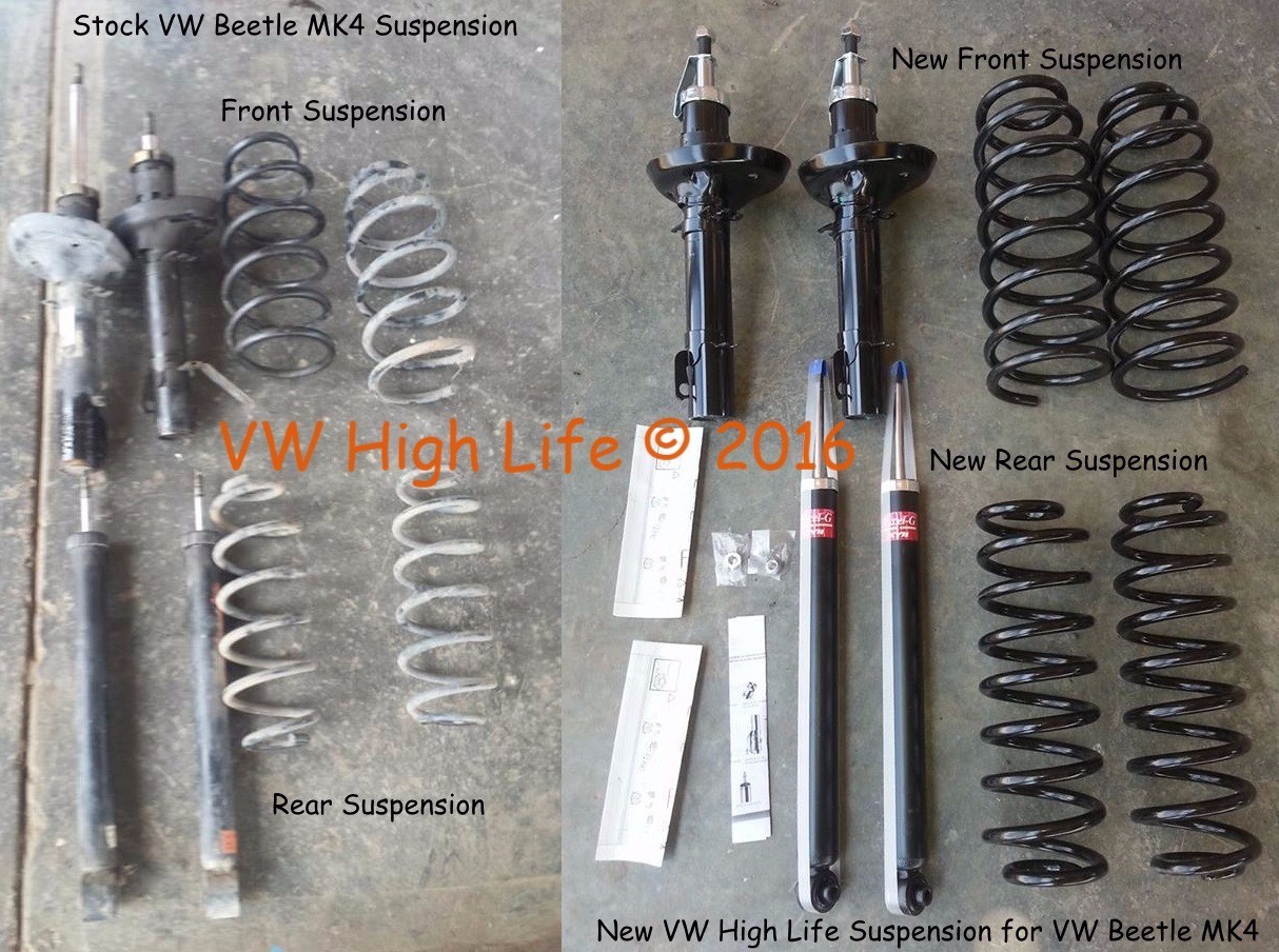 Lift Kit VW New Beetle Stage 2 Suspension w/ Coil Spacer MK4 19982010 Baja Bug eBay