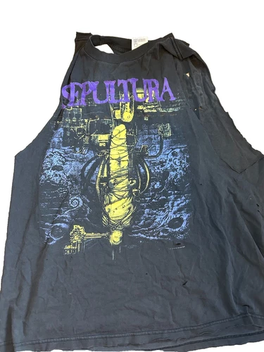 Sepultura Shirt XLChaos AD Tour Thrash Metal Band Bl 1990s vintage concert t-shirt, vintage, single stitch, B+ condition