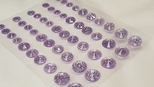 CraftbuddyUS 50pcs Self Adhesive Pointed Resin Glitter Gems: :Lilac