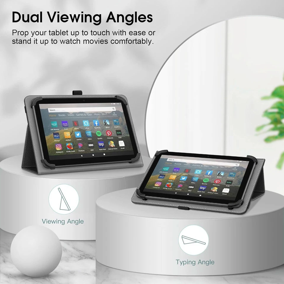 Universal Case for 7-8 Inch Tablet eReader Book Style Folio Protective Cover - Image 3 of 4