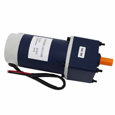 TECHTONGDA 10-600 RPM Worm Gear Reducer Gearbox Electric DC12V 200W New