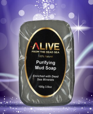 ALIVE Set of 2 - 100% Natural Dead Sea Mineral Purifying Mud Soap